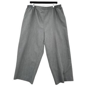 Drapers & Damons Grey Elastic Waistband Wool‎ Blend Classic Pants Size 22 Plus